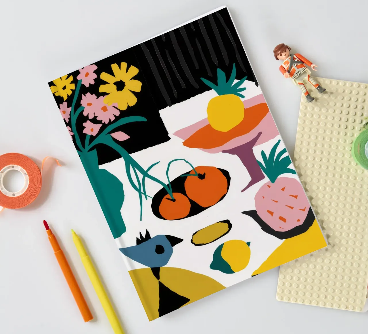 Abstract Fruit Table notebook by Haven Fantasy