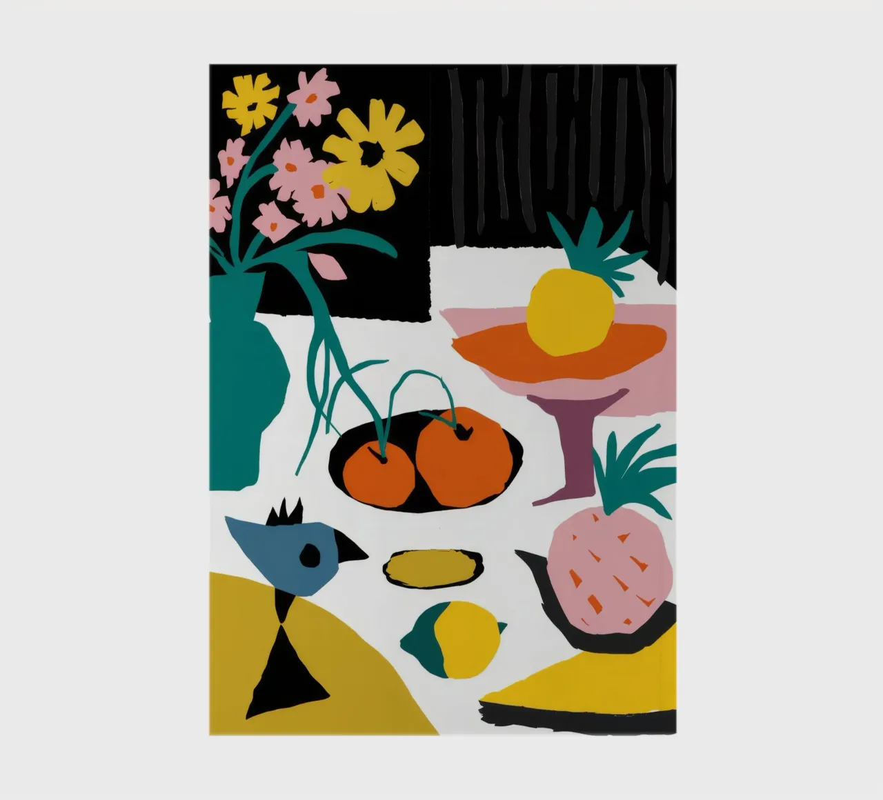 Abstract Fruit Table notebook by Haven Fantasy