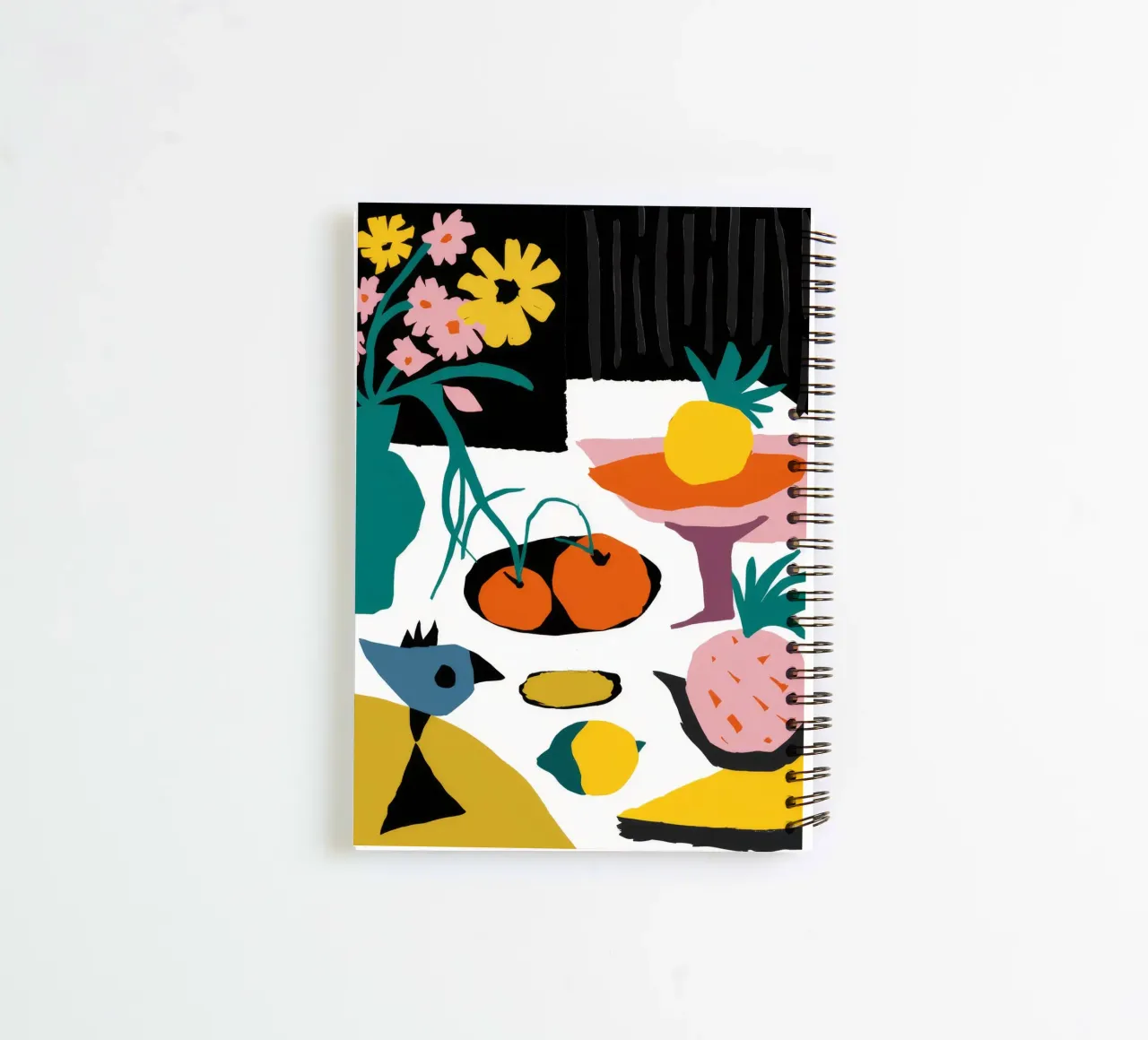 Abstract Fruit Table spiral notebook by Haven Fantasy