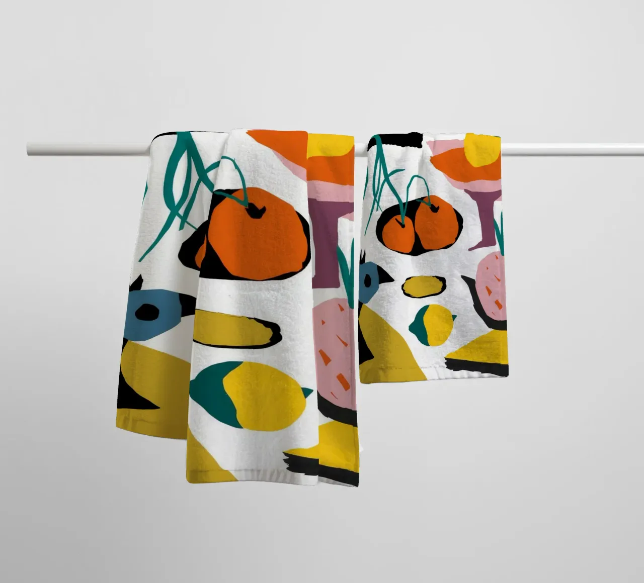 Abstract Fruit Table Handtuch von Haven Fantasy