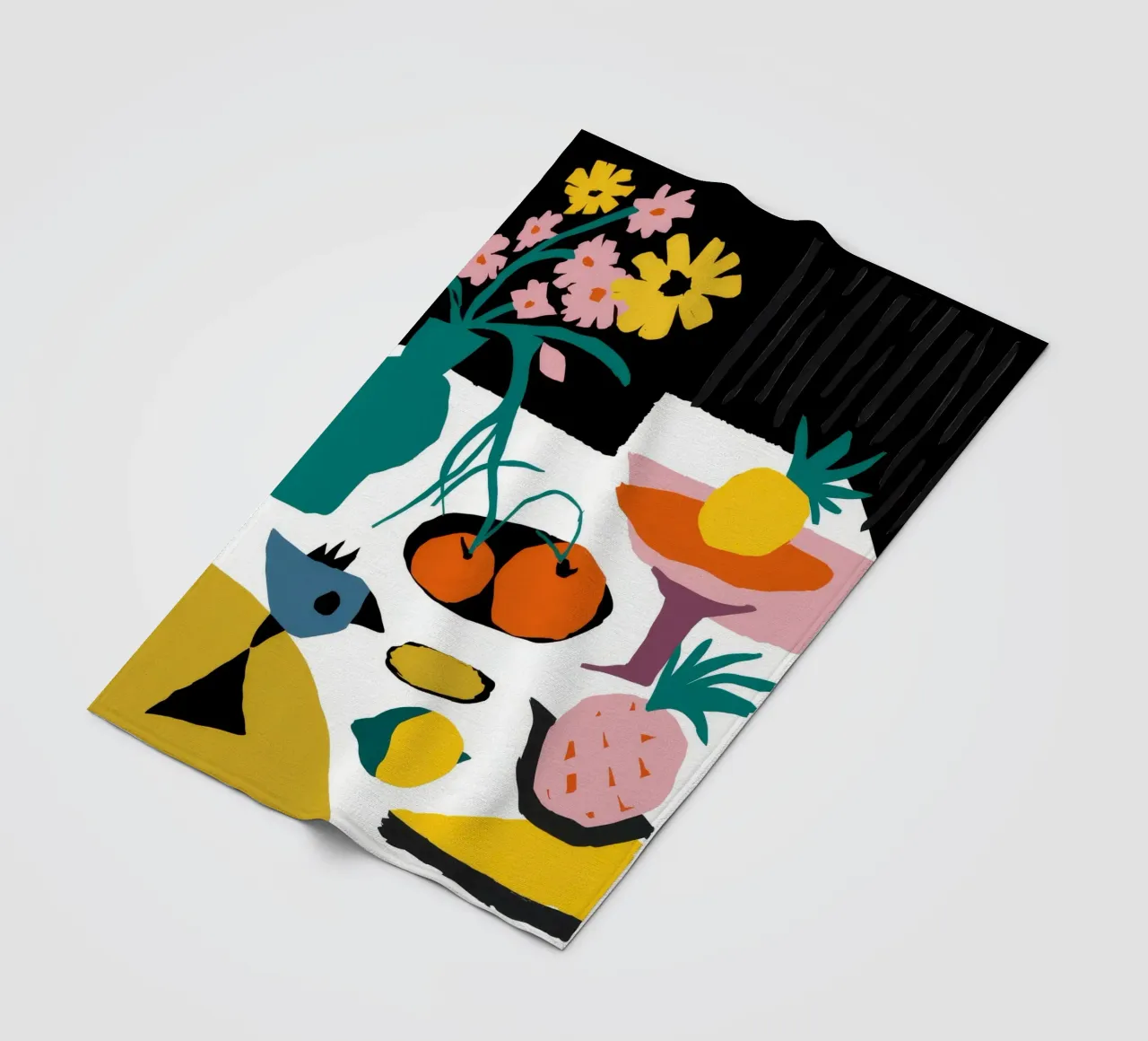Abstract Fruit Table Fleecedecke von Haven Fantasy