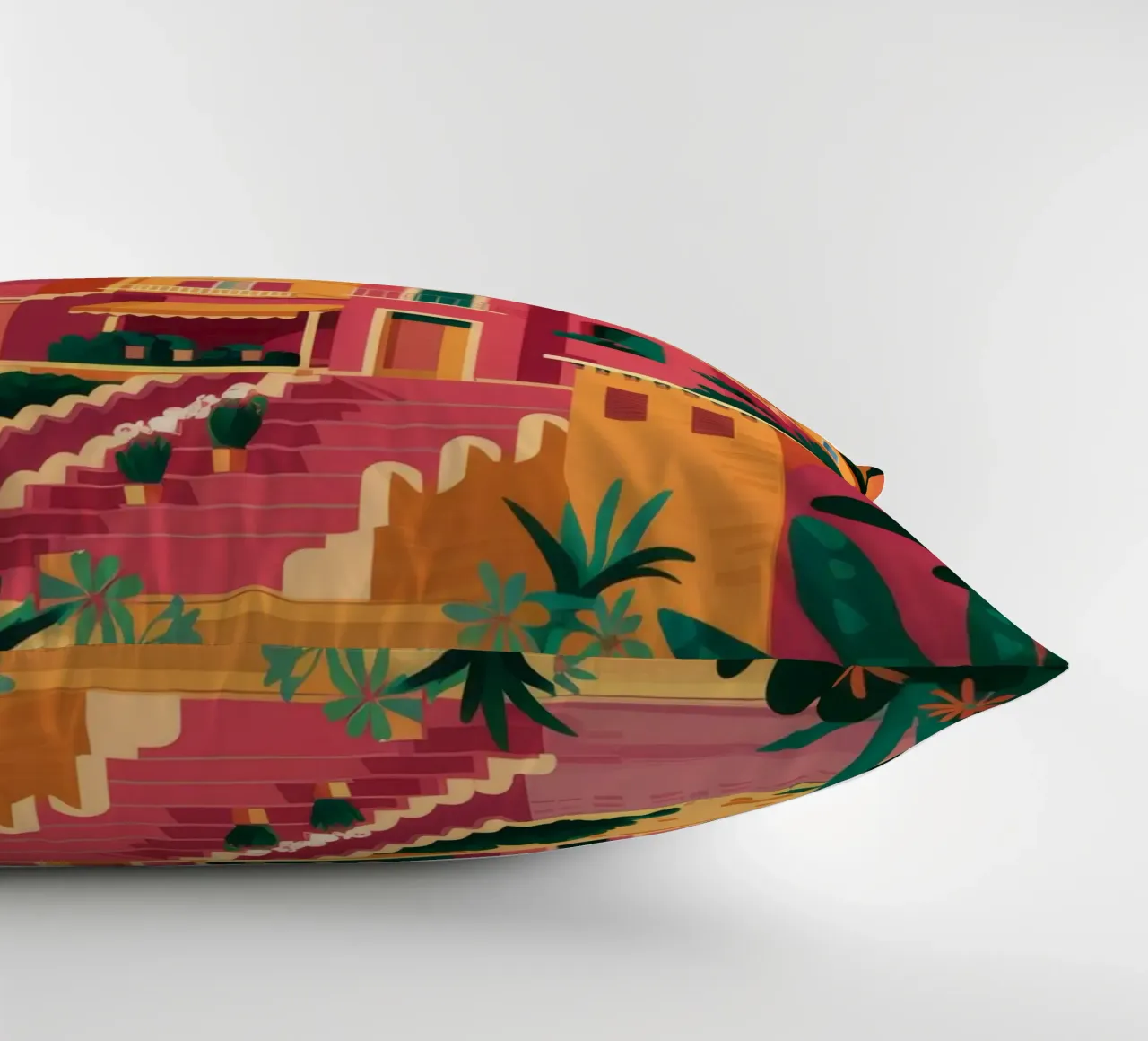 Seaside Sunset Vista decorative cushion by Muse Artworks