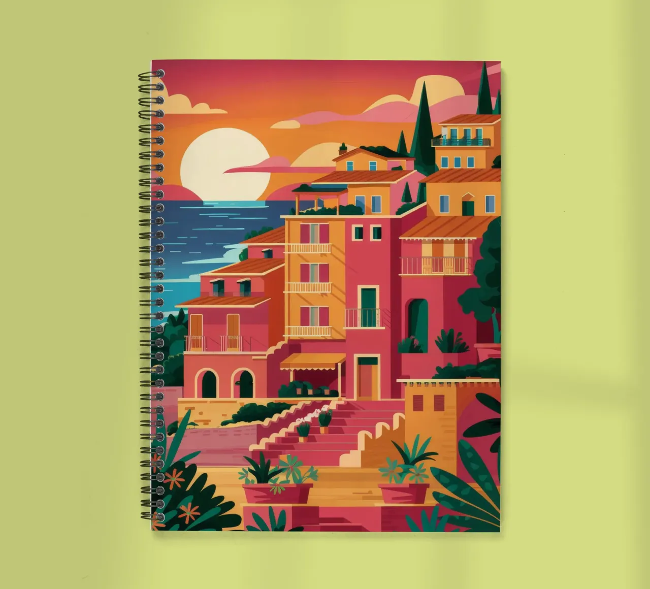 Seaside Sunset Vista Ringbuch von Muse Artworks