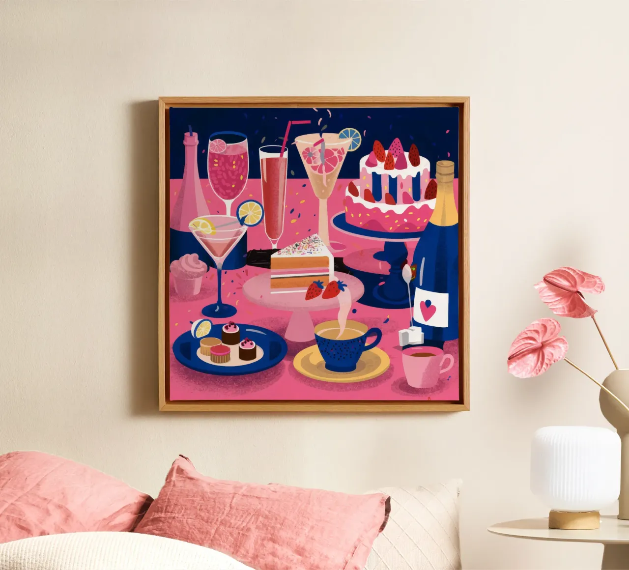 Nachtelijke zoete viering canvas met Baklijst van Haven Fantasy