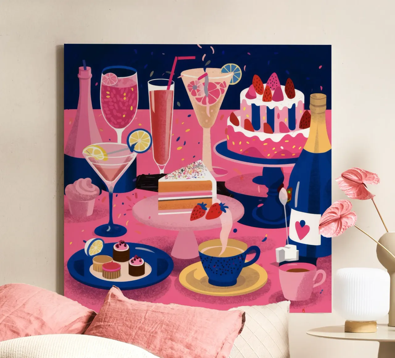 Nachtelijke zoete viering canvas met Baklijst van Haven Fantasy