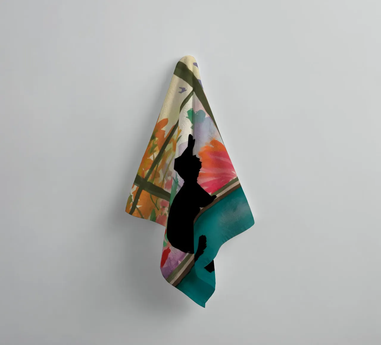 Window Sill Cat towel by FadeAura
