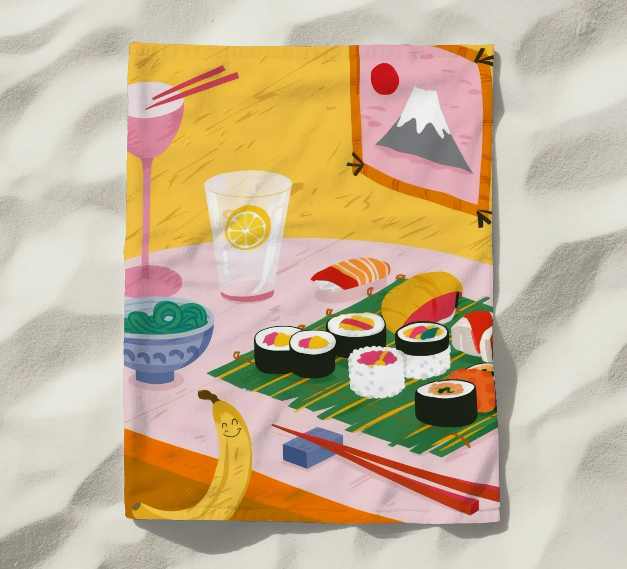 Sushi-Abend Strandtuch von Haven Fantasy