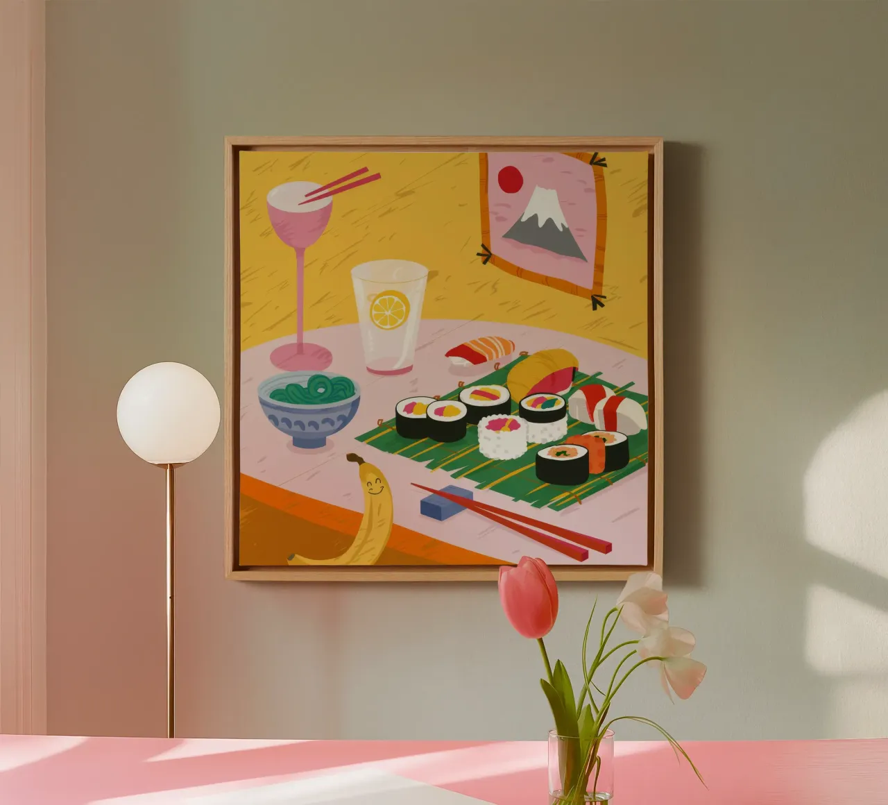 Sushi Avond In canvas met Baklijst van Haven Fantasy