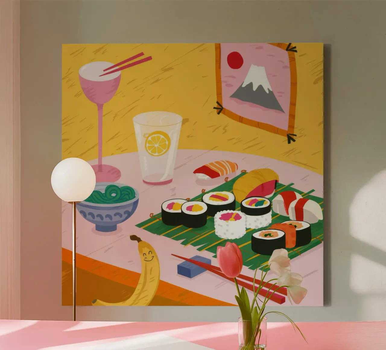 Sushi Avond In canvas met Baklijst van Haven Fantasy