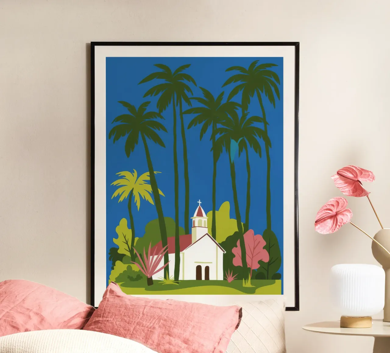 Cappella delle Palme poster con telaio in plastica da Muse Artworks