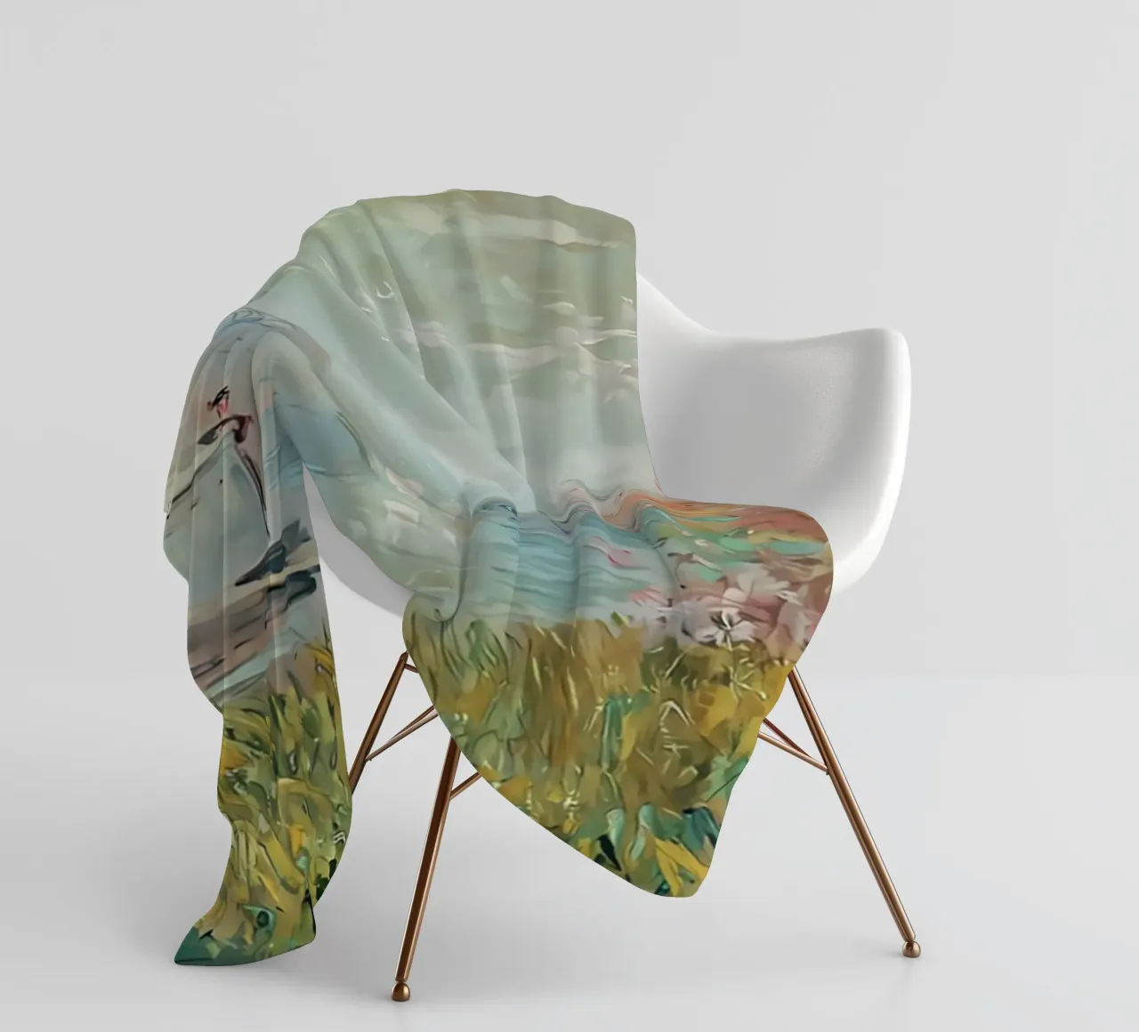 Lake View fleece blanket by D1 Shop