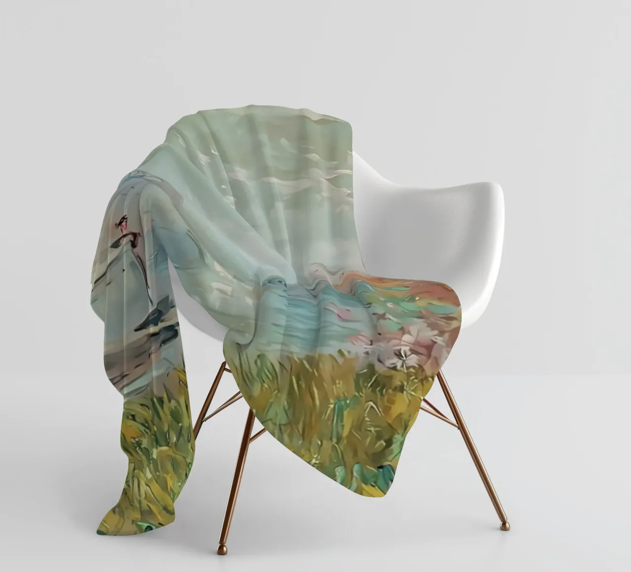 Lake View fleece blanket by D1 Shop