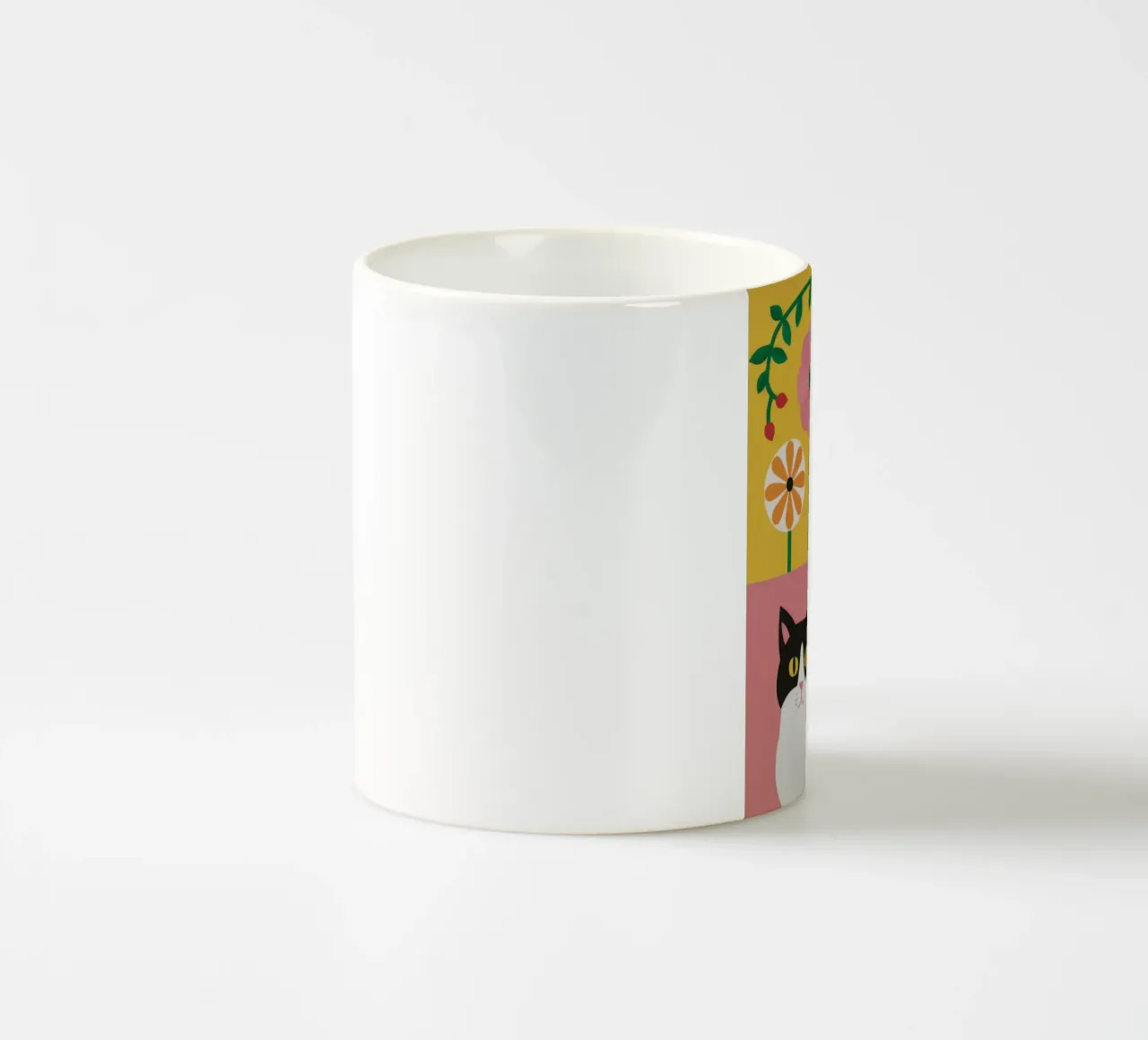 Duo di gatti bianchi e neri tazza in ceramica da FadeAura