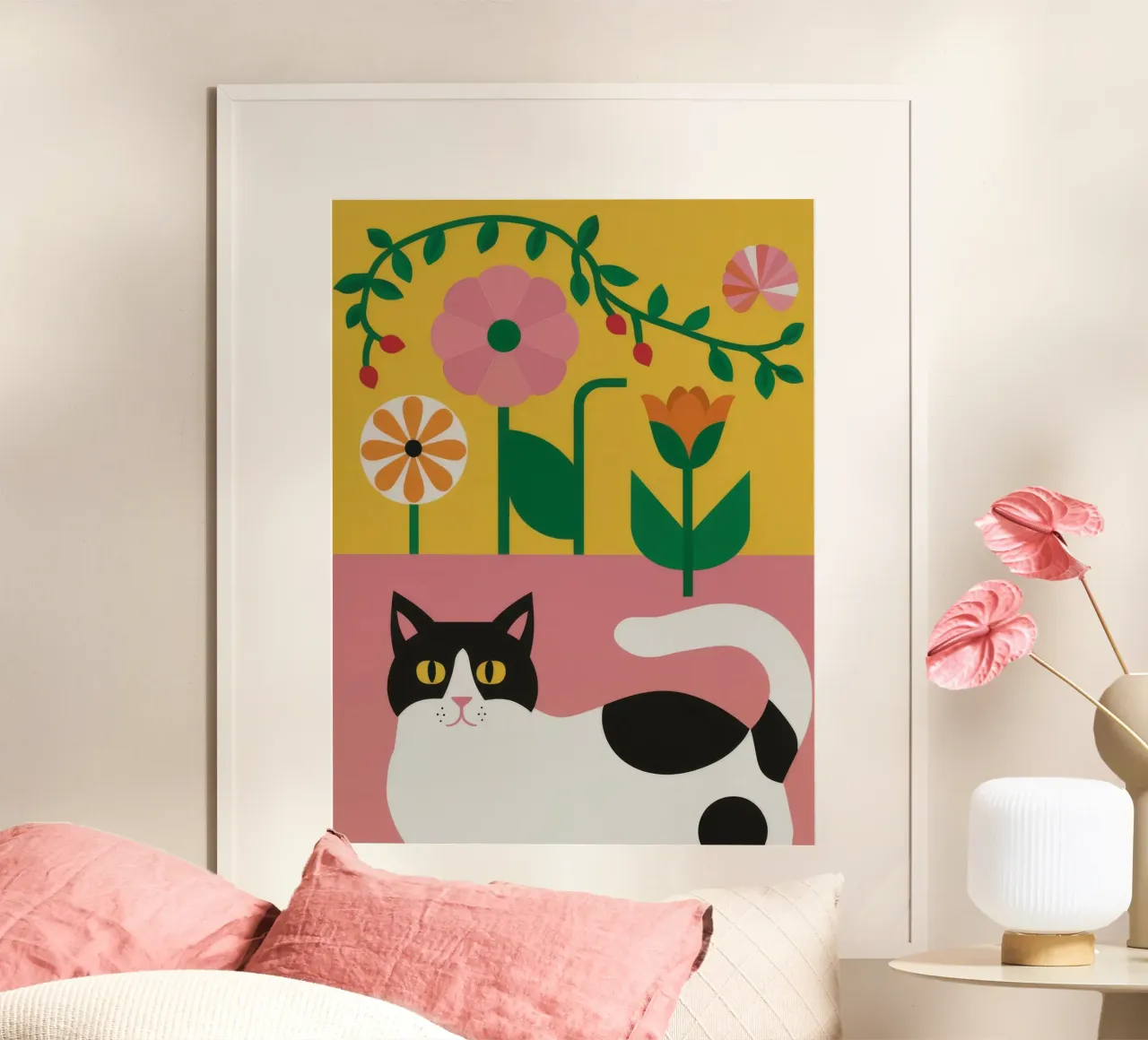 Black and White Cat Duo poster by FadeAura