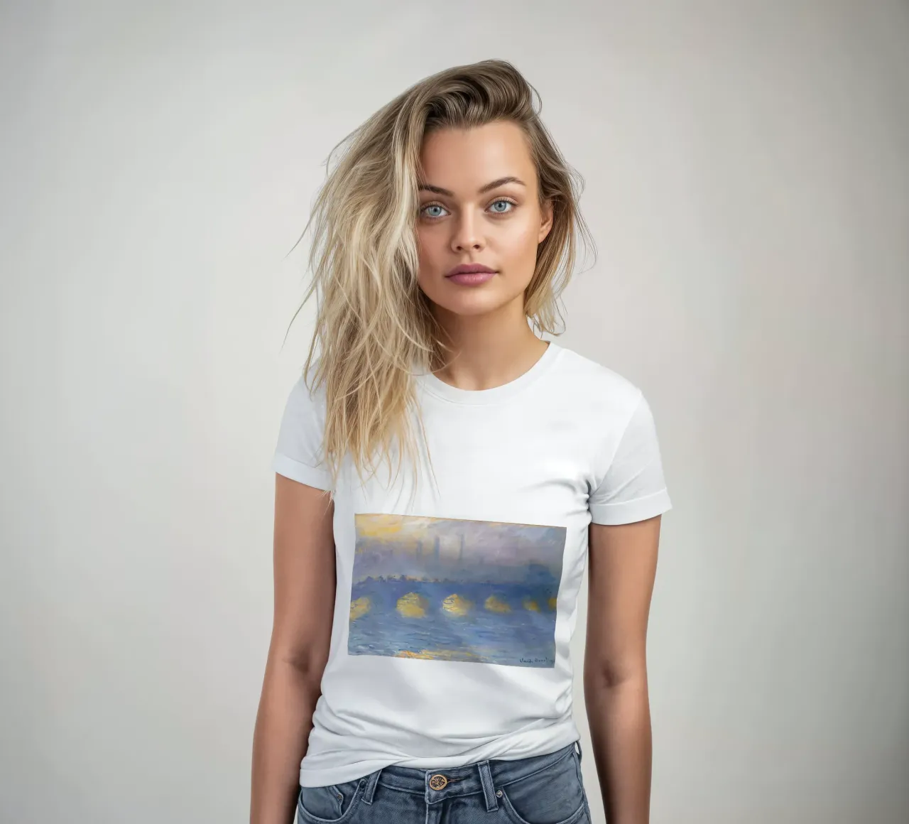Waterloo Bridge women's fitted t-shirt by D1 Shop