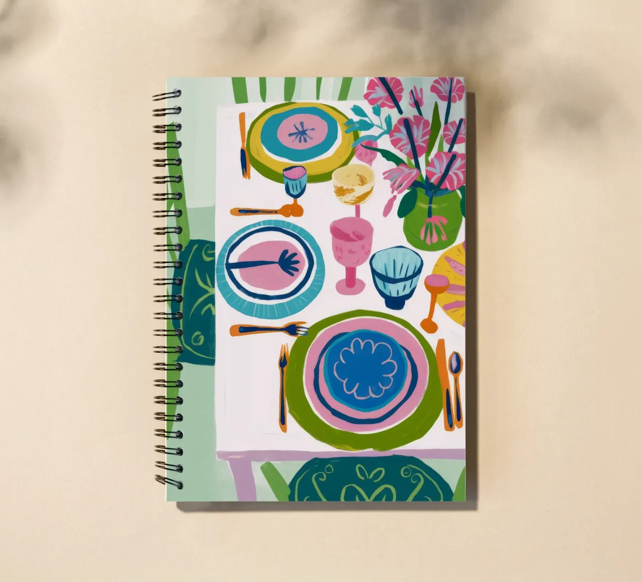 Overhead Tea Service spiral notebook by Stone Decade