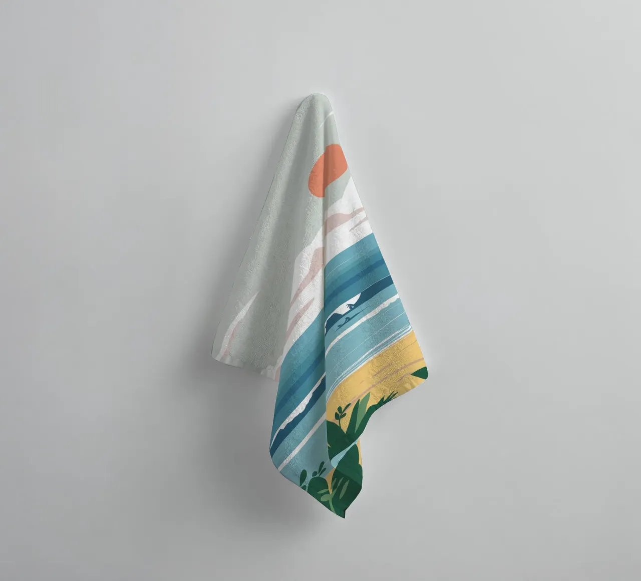 Serene Ocean View towel by Muse Artworks