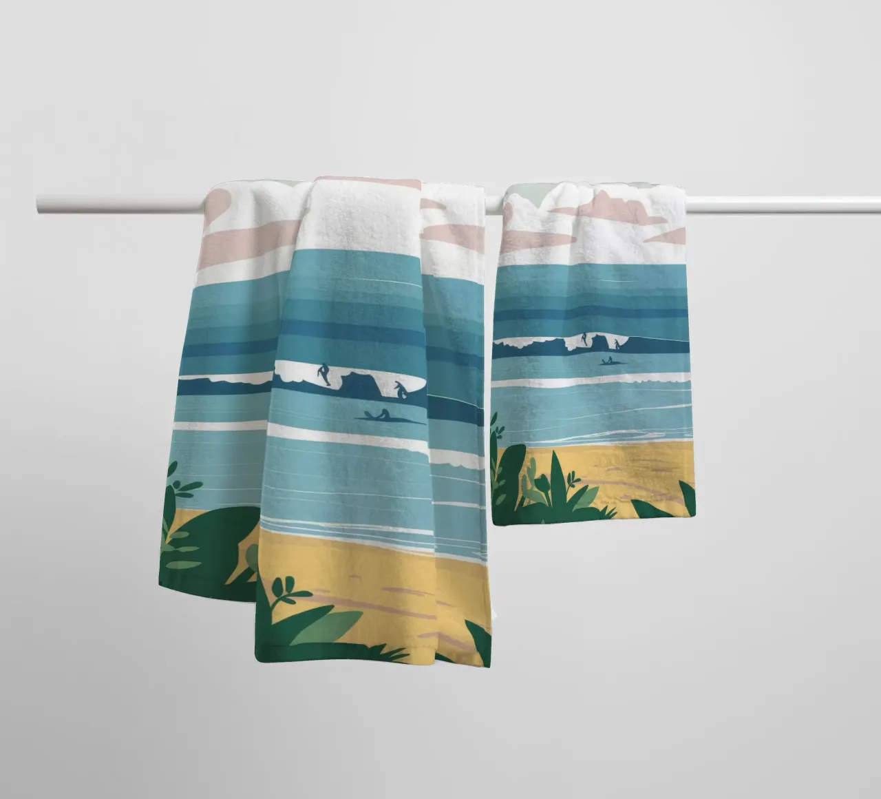 Serene Ocean View towel by Muse Artworks