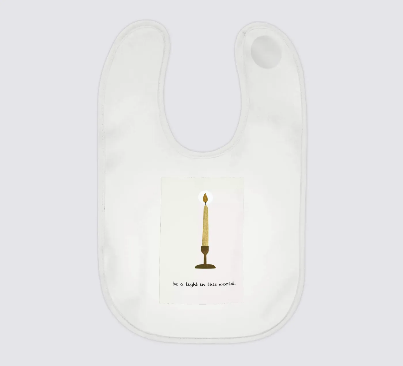 Be A Light baby bib by Kubistika