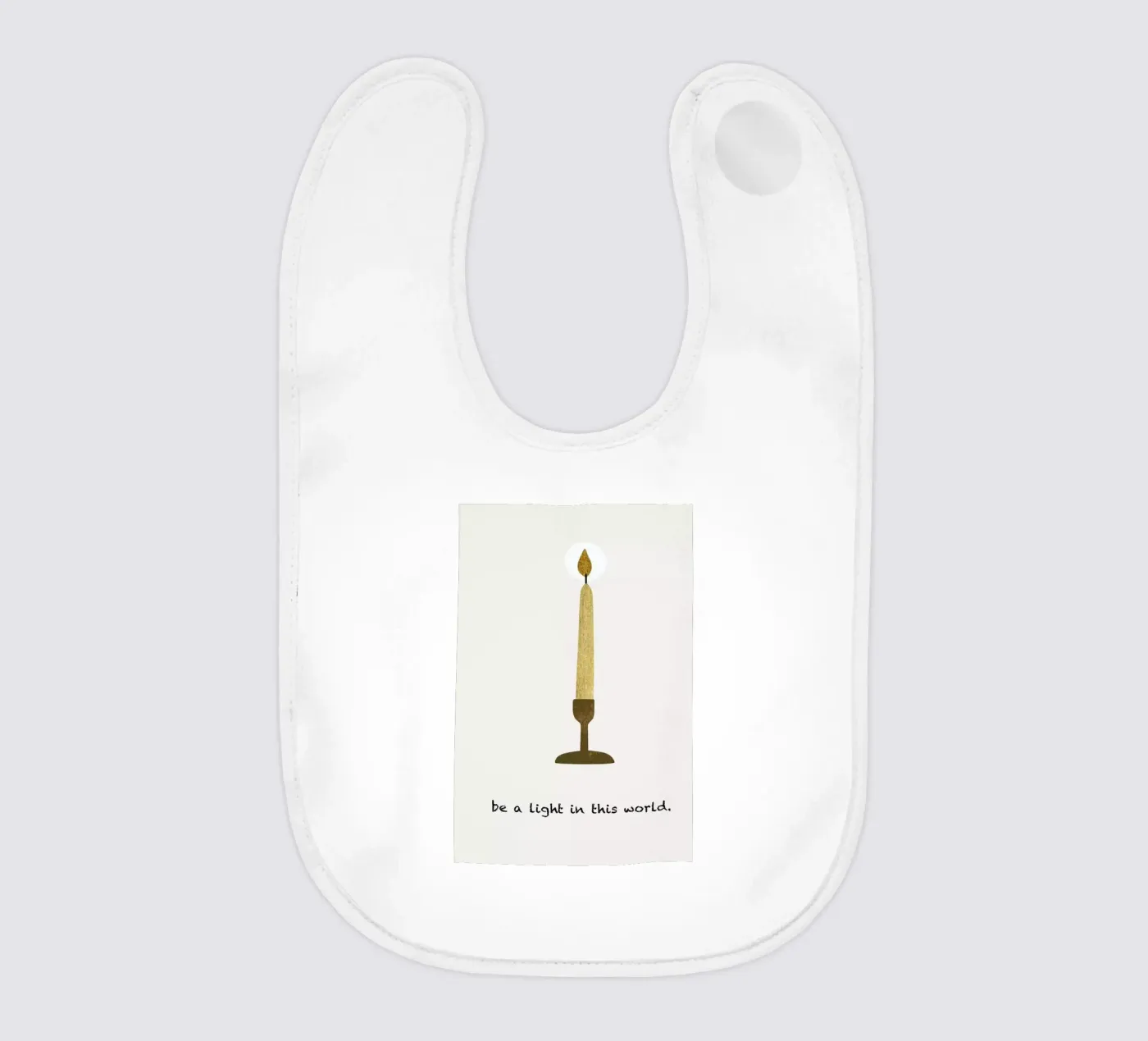 Be A Light baby bib by Kubistika