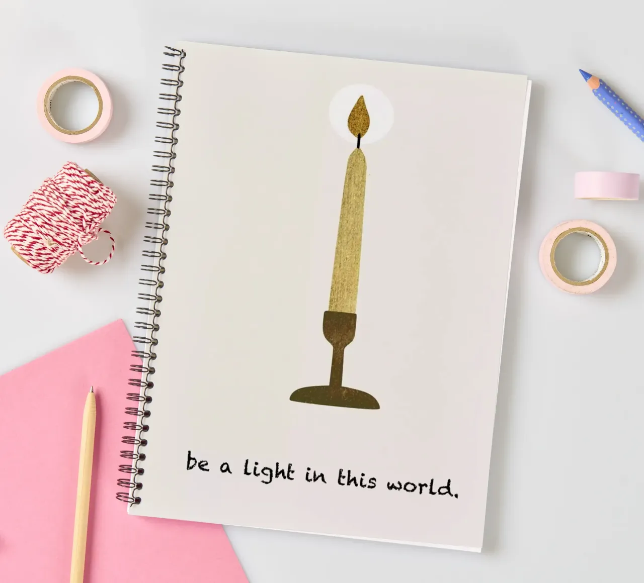 Be A Light spiral notebook by Kubistika
