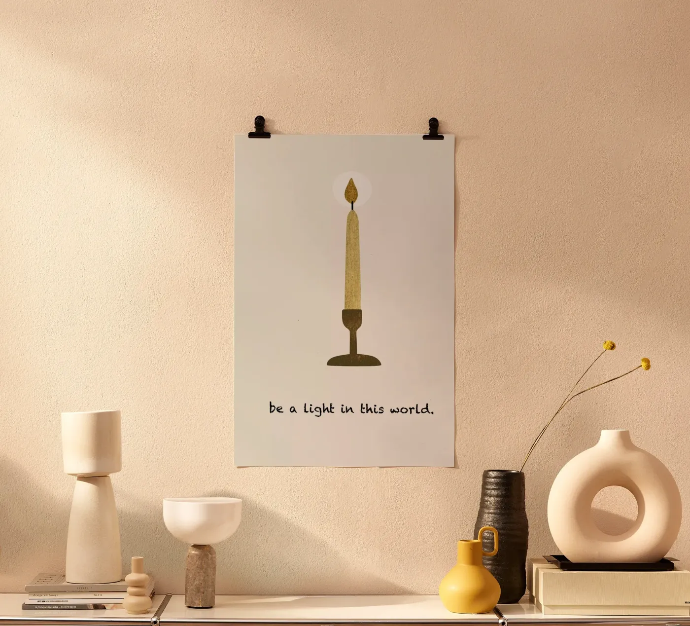 Be A Light poster van Kubistika