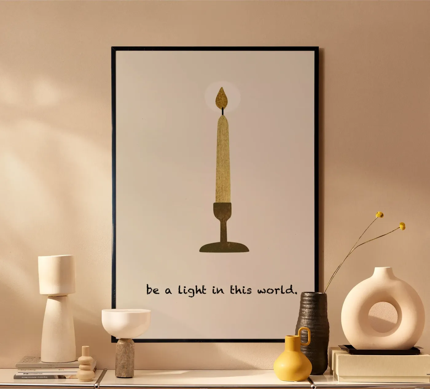 Be A Light poster van Kubistika