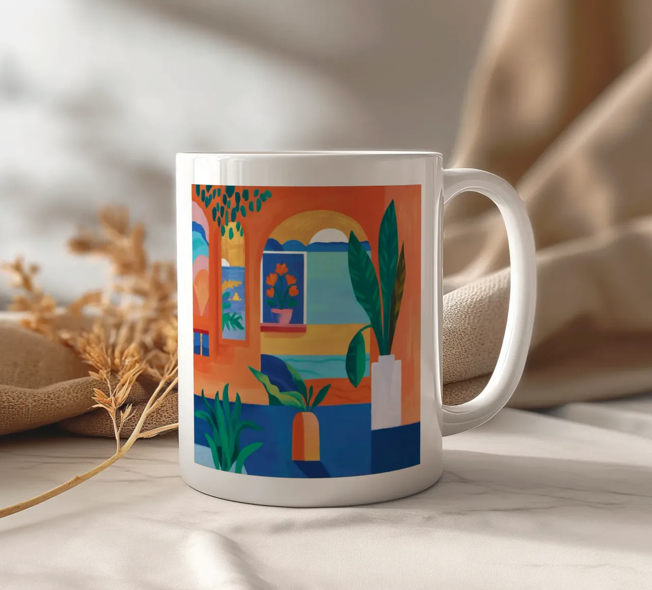 Cortile Pianta Immobile tazza in ceramica da Muse Artworks