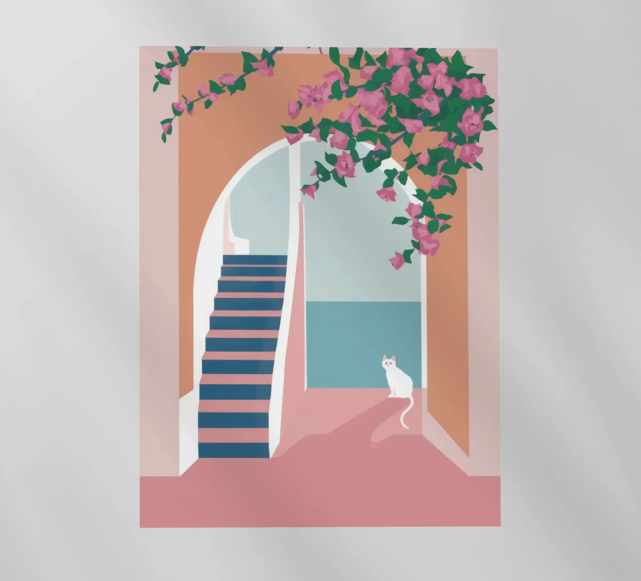 Scala del gatto bianco pellicola backlit da Muse Artworks