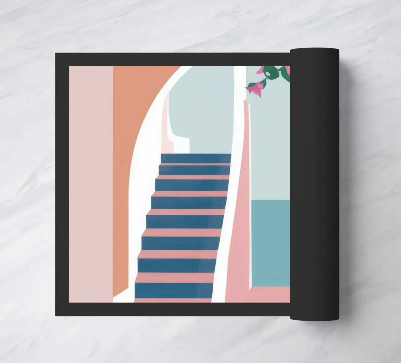 Scala del gatto bianco zerbino da Muse Artworks