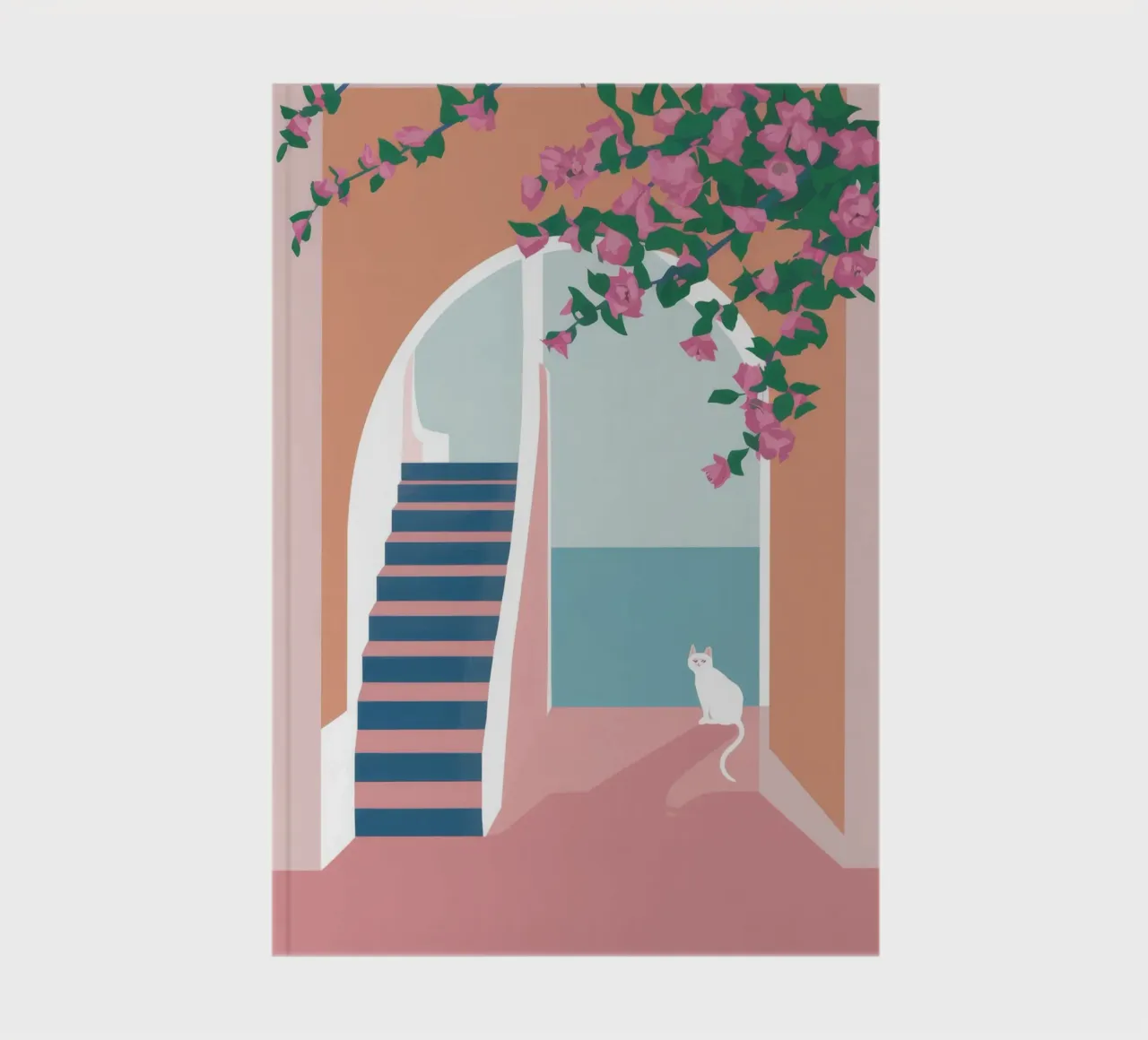Scala del gatto bianco diario da Muse Artworks