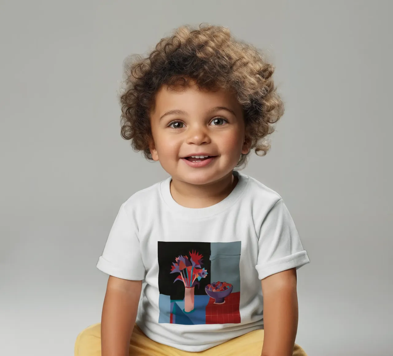 Red Tile Still Life baby t-shirt by Stone Decade