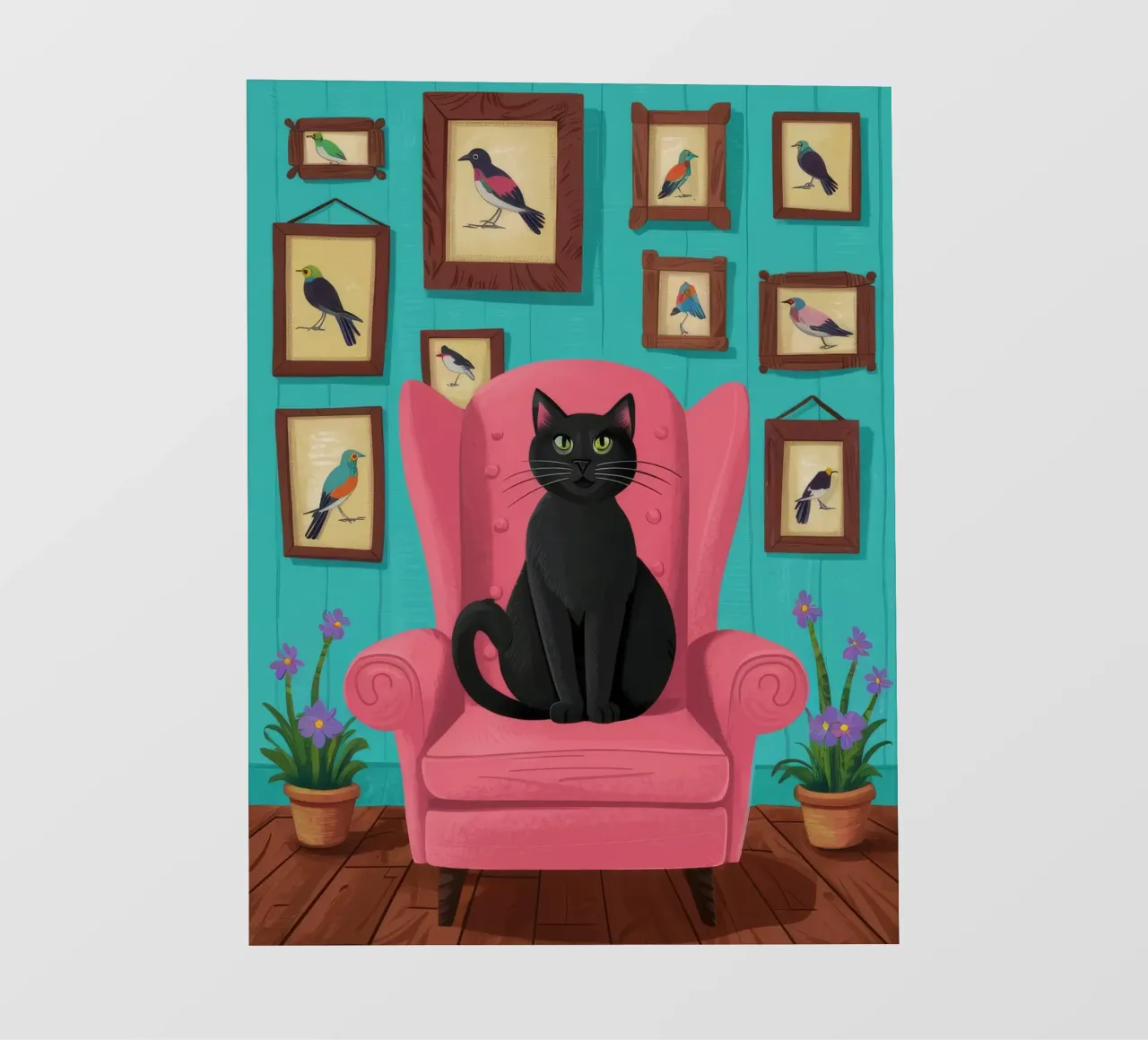 Pink Armchair Cat photo wallpaper by FadeAura