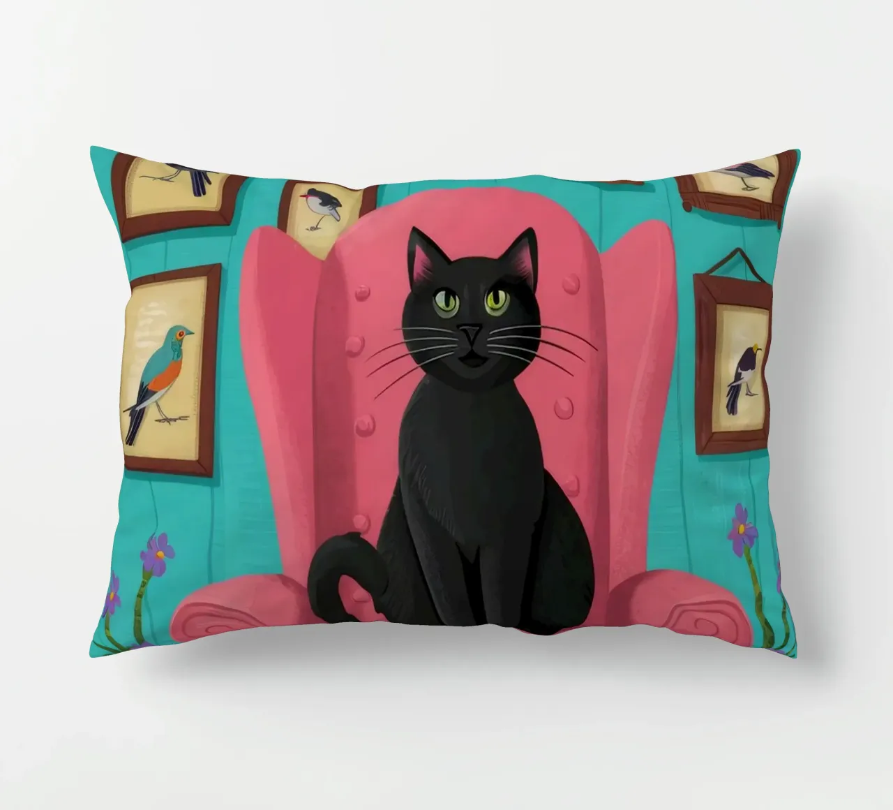 Gatto rosa in poltrona cuscino da FadeAura