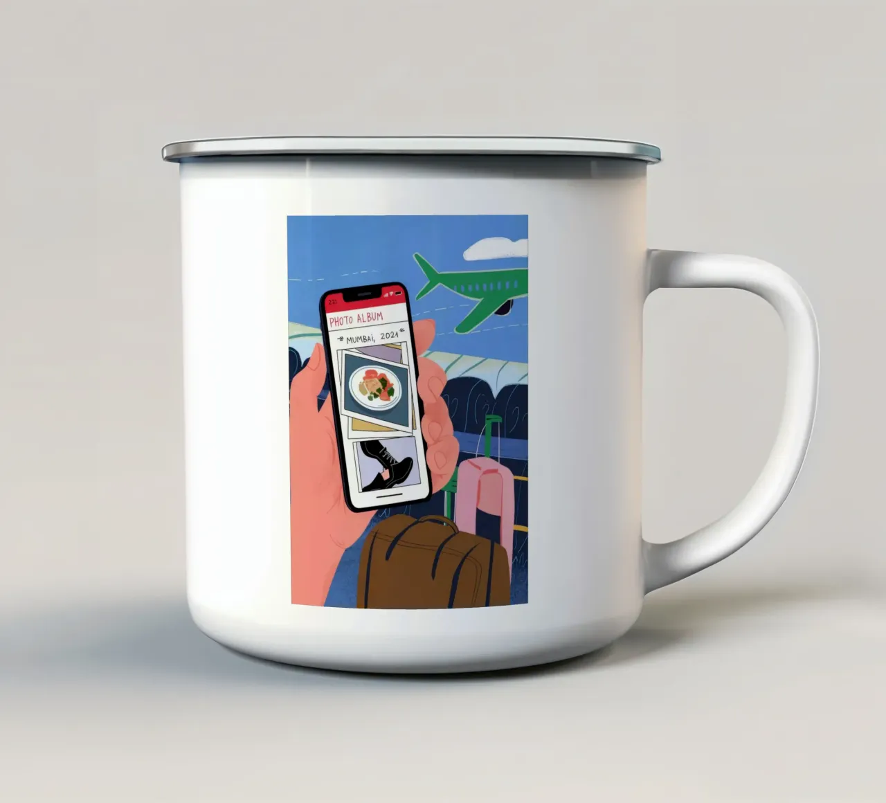 Scelta di viaggio digitale tazza in smalto da Haven Fantasy