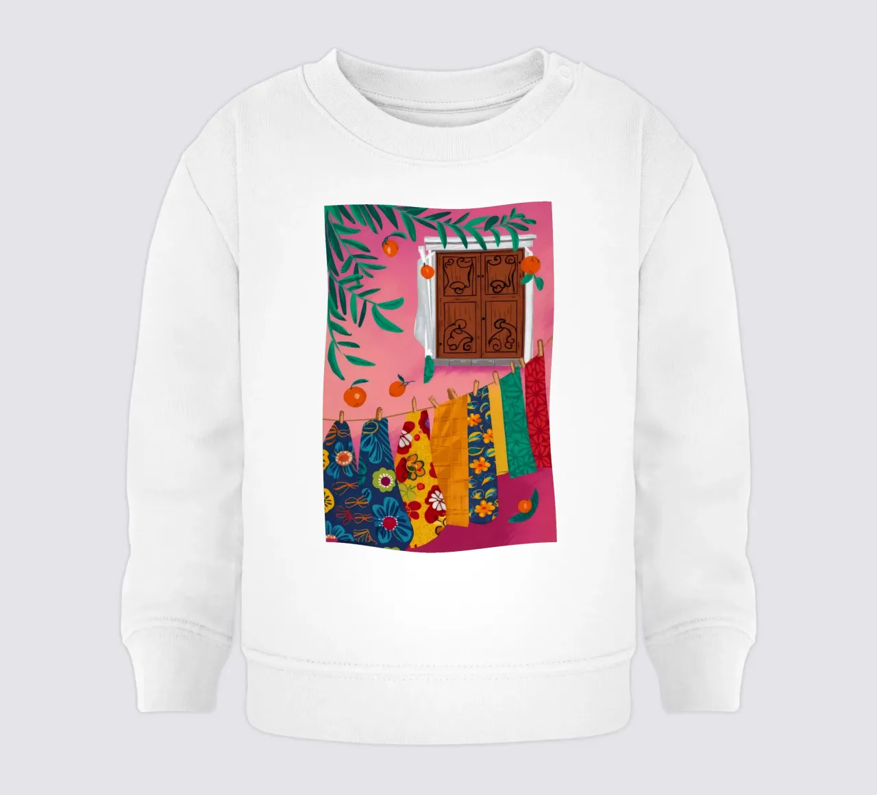 Textiles colgantes eclécticos sudadera de bebé de Muse Artworks
