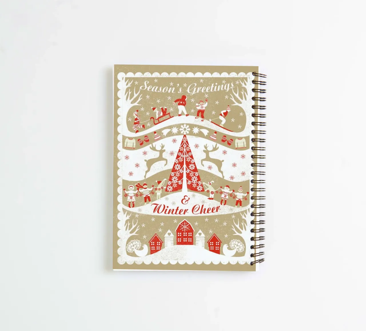 Christmas Scene spiral notebook by Catherine Aguilar