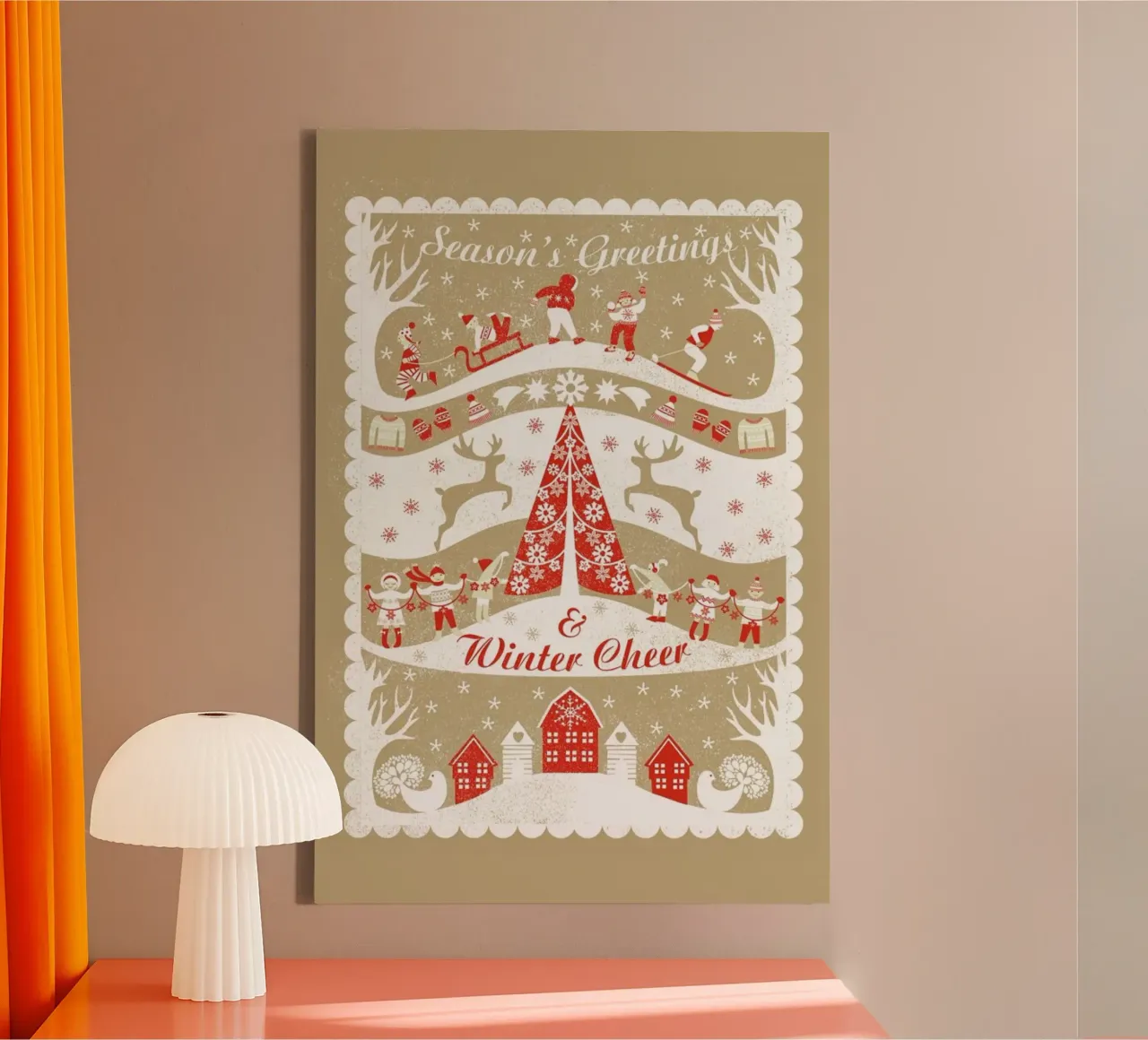 Christmas Scene canvas by Catherine Aguilar
