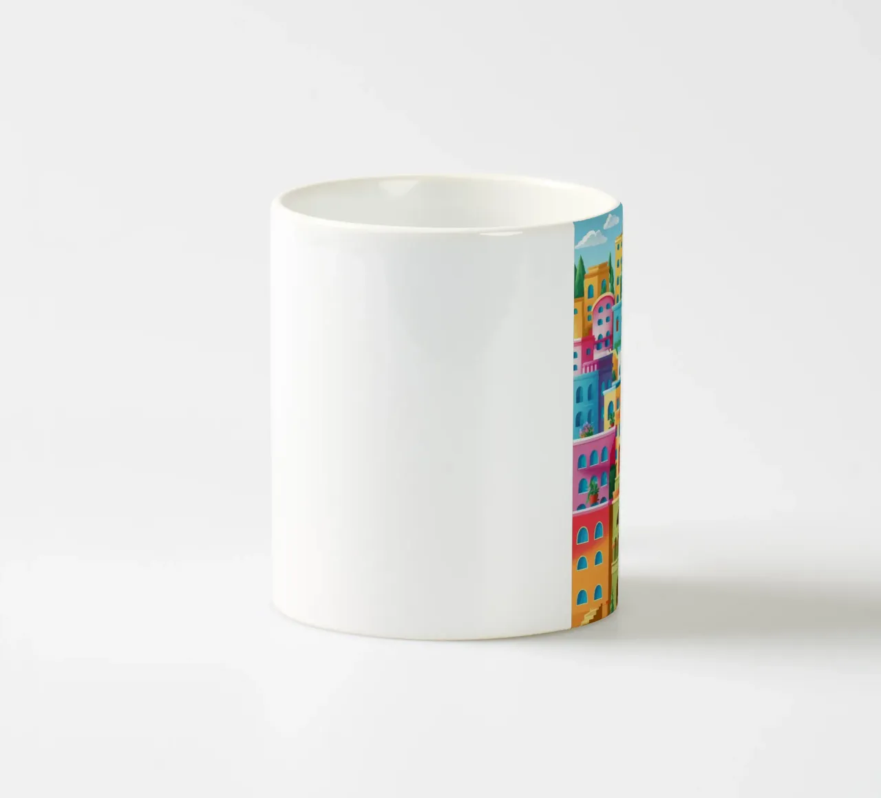Una vivace comunità collinare tazza in ceramica da FadeAura