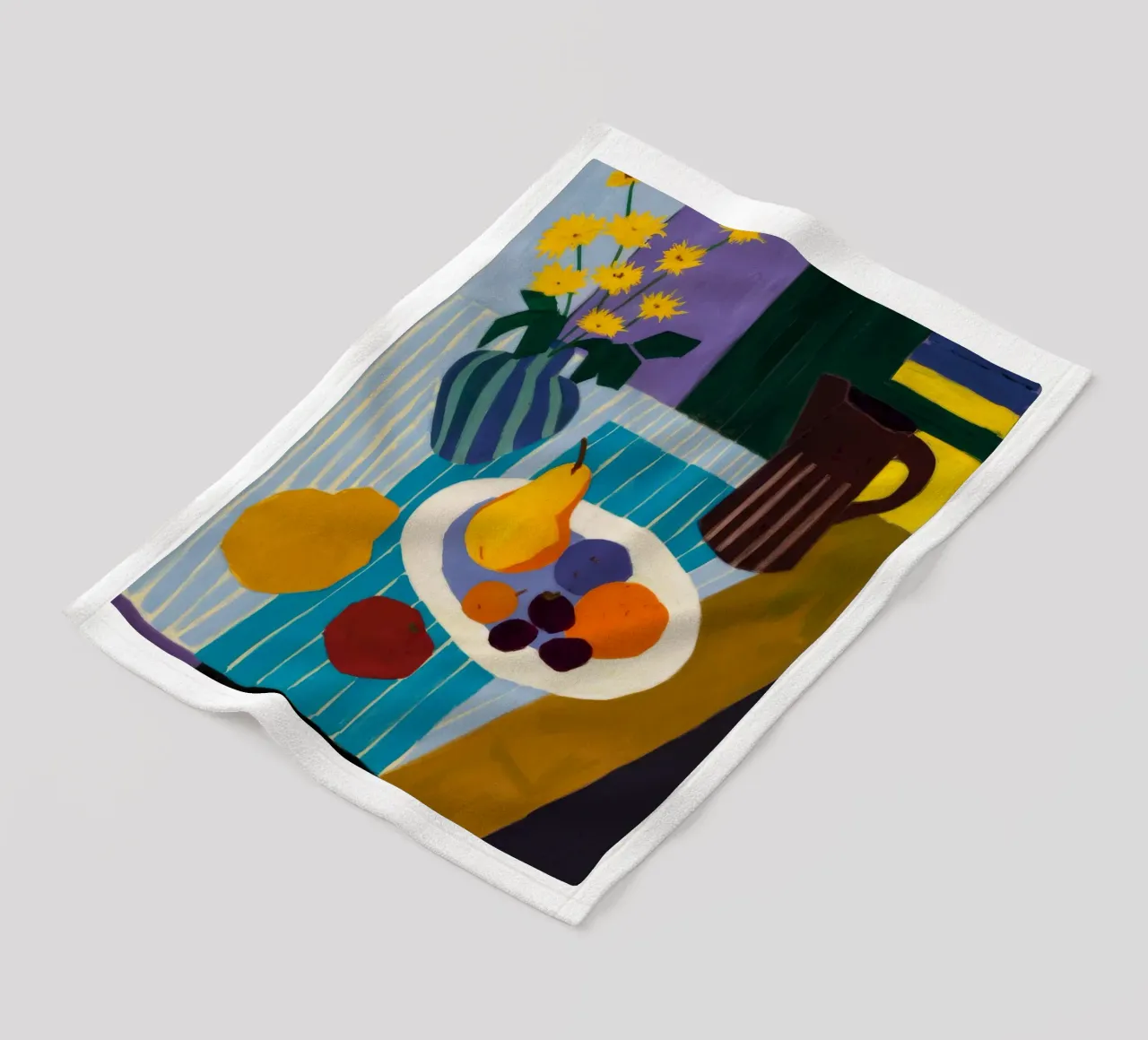 Color Block Still Life fleece blanket by Stone Decade