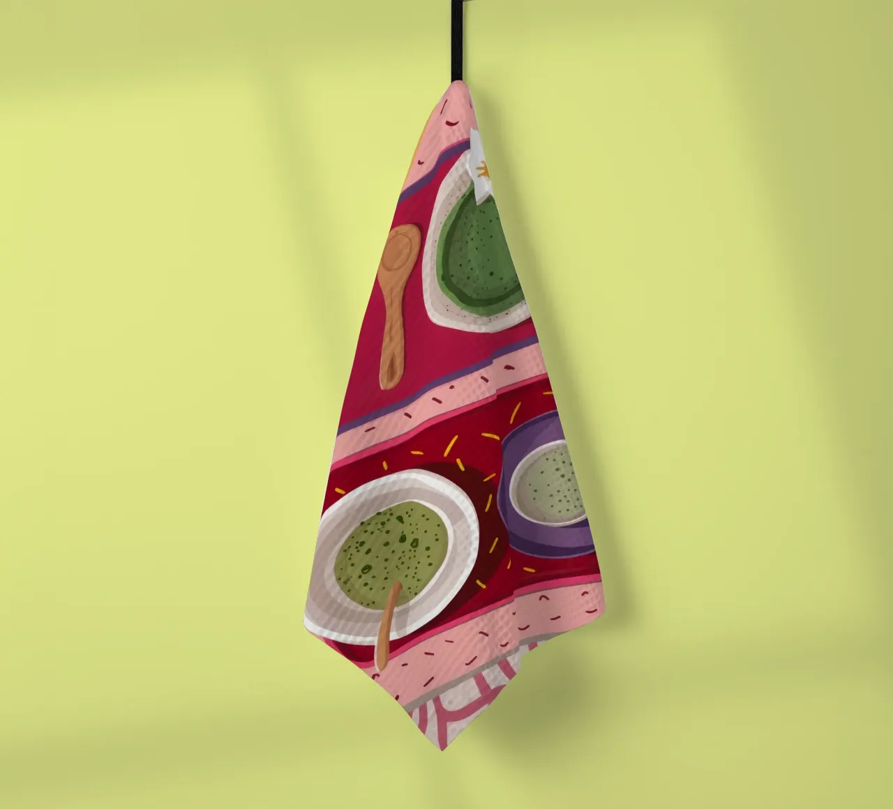 Momento Matcha Flatlay canovaccio da cucina da Haven Fantasy