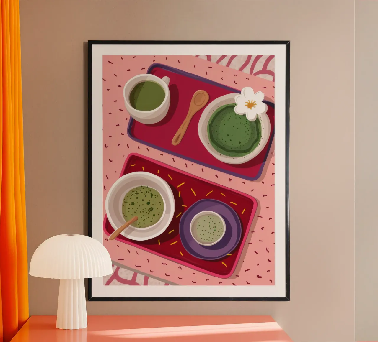 Momento Matcha Flatlay poster da Haven Fantasy