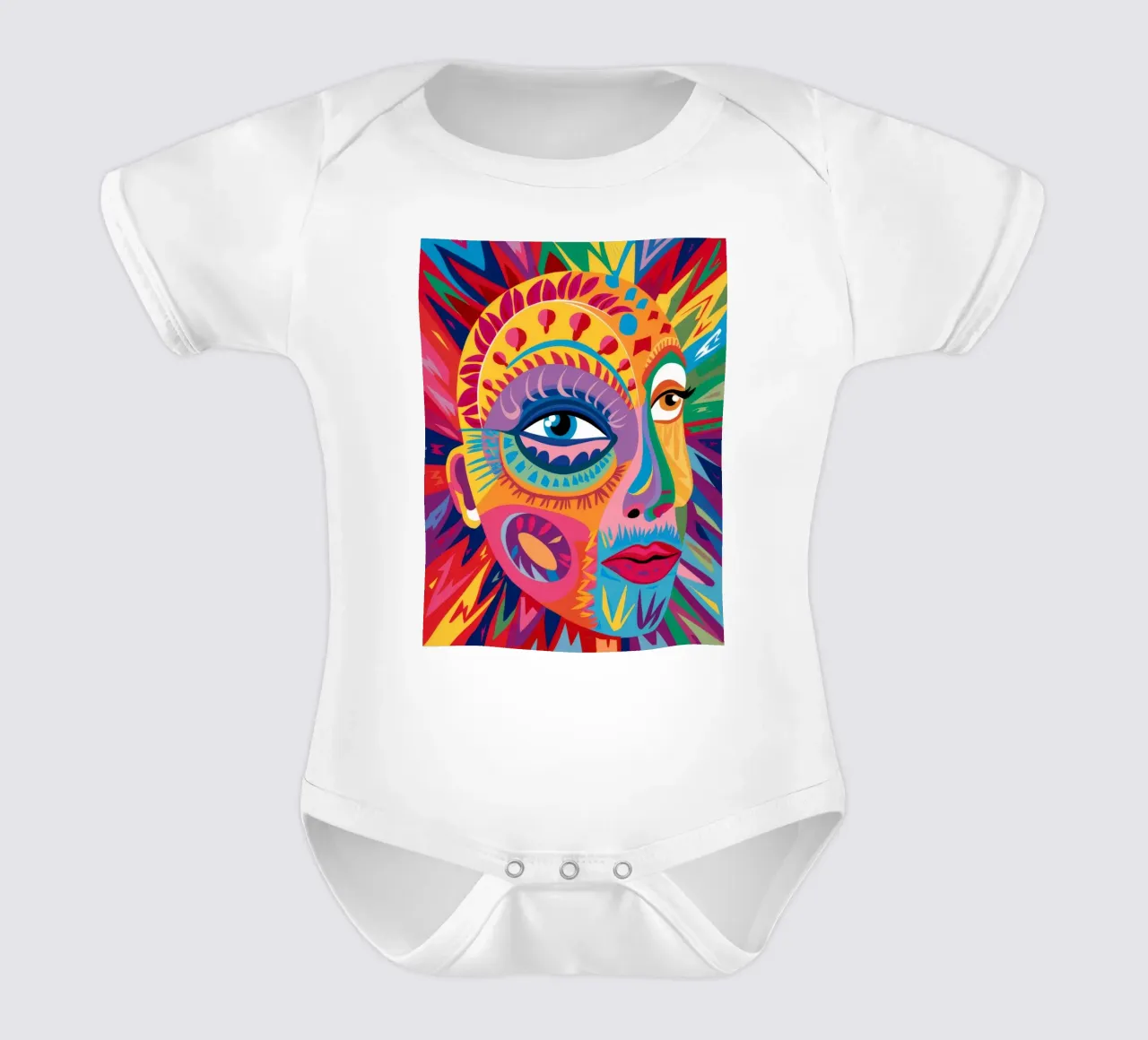 Psychedelischer Blick auf die Seele Kurzarm Babybody von Muse Artworks