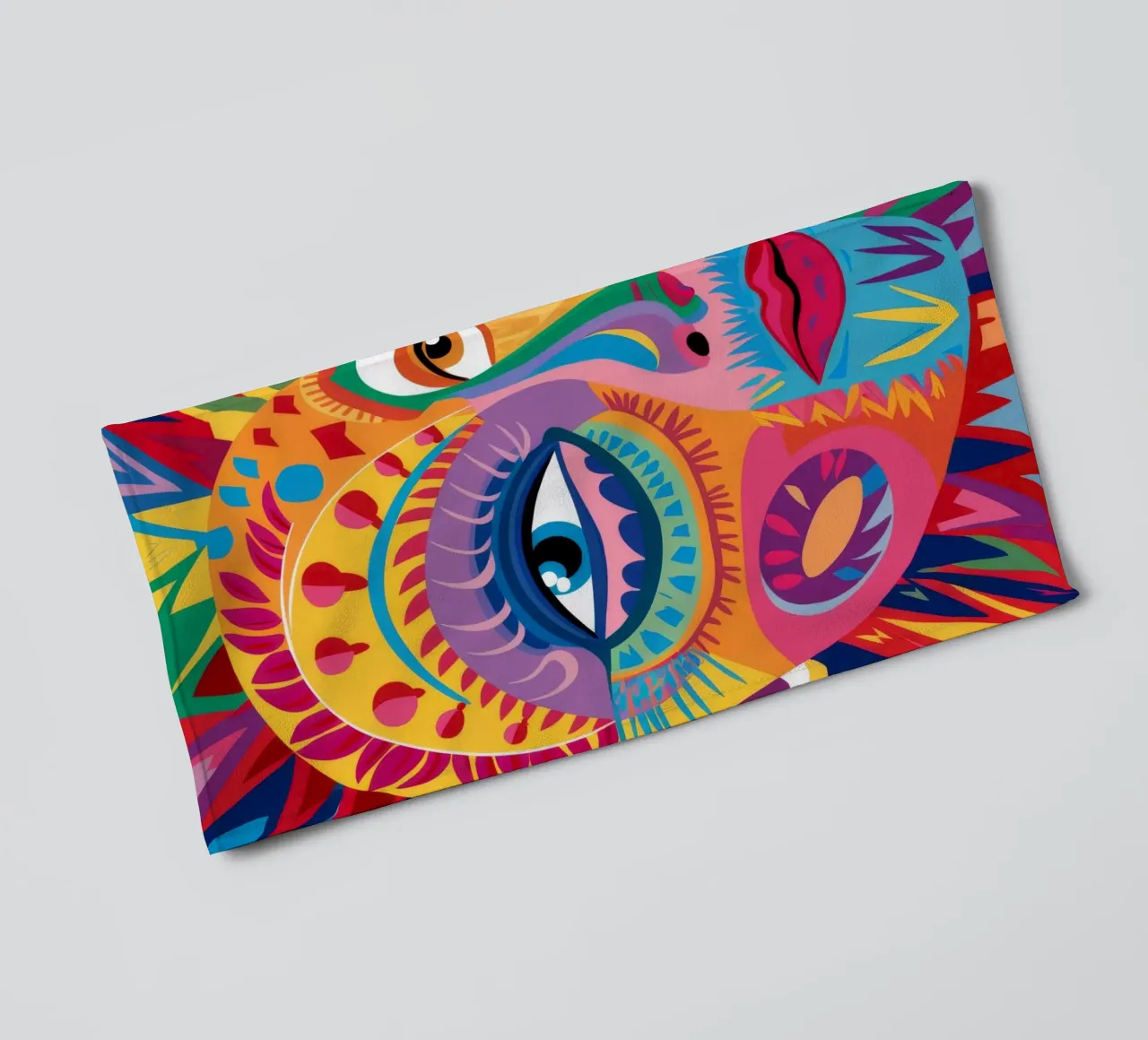 Psychedelischer Blick auf die Seele Handtuch von Muse Artworks