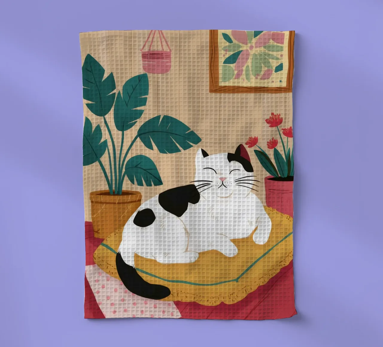 Sieste à la peinture Yin Yang torchon de FadeAura
