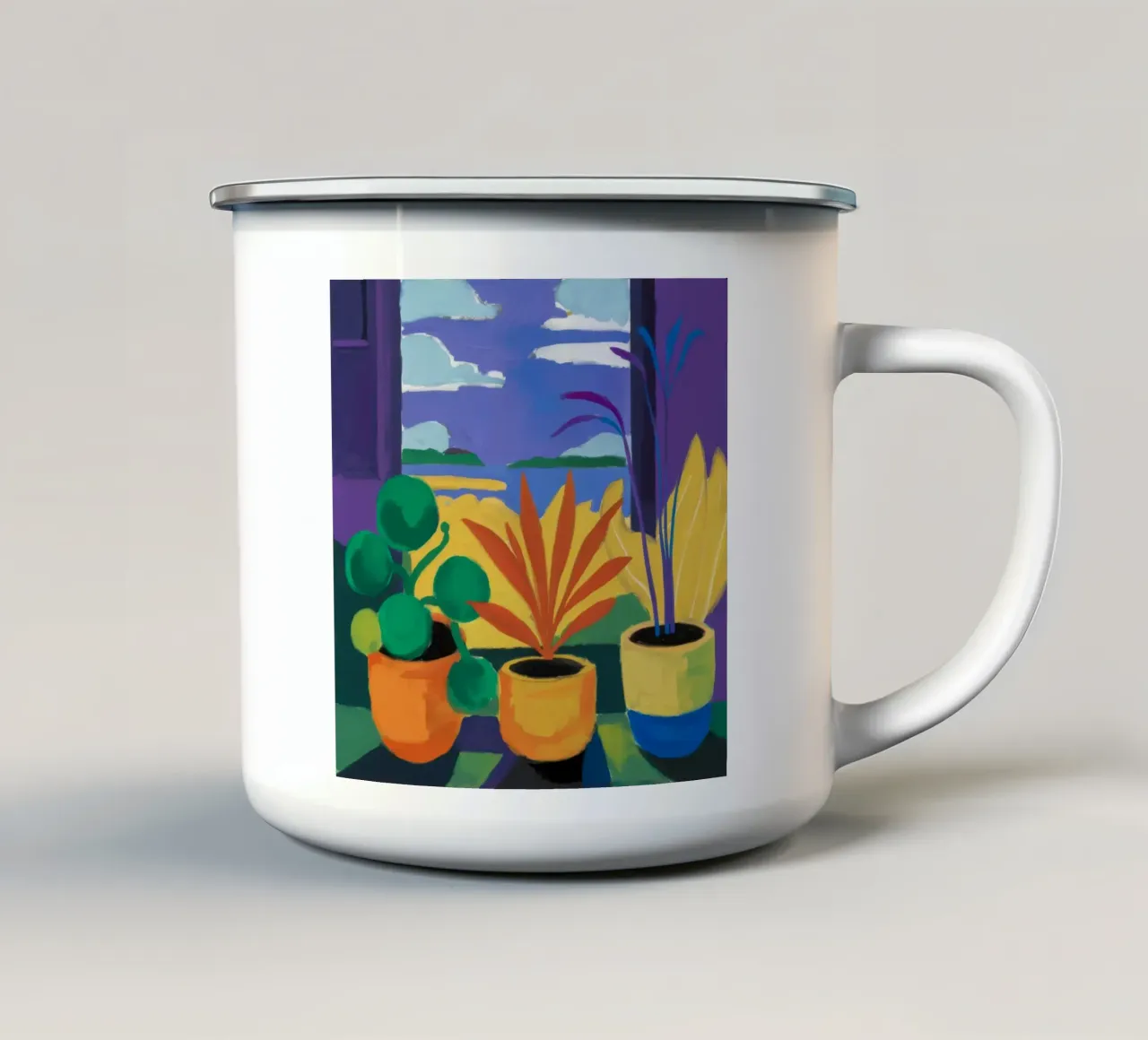 Piante in vaso Finestra tazza in smalto da Stone Decade