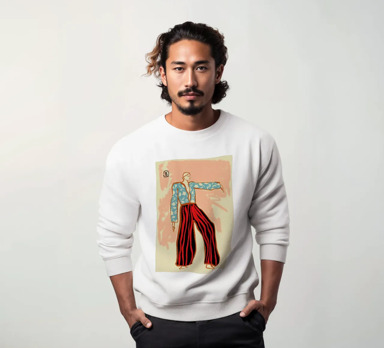 New Year Dance sweatshirt by Sandra Poliakov