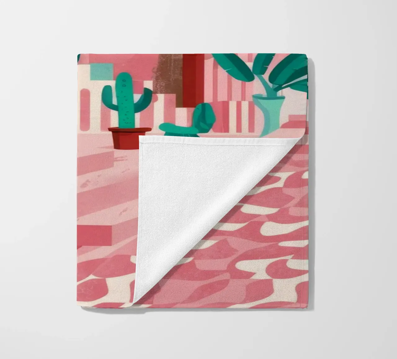 Cortile dei gradini rosa telo mare da Muse Artworks