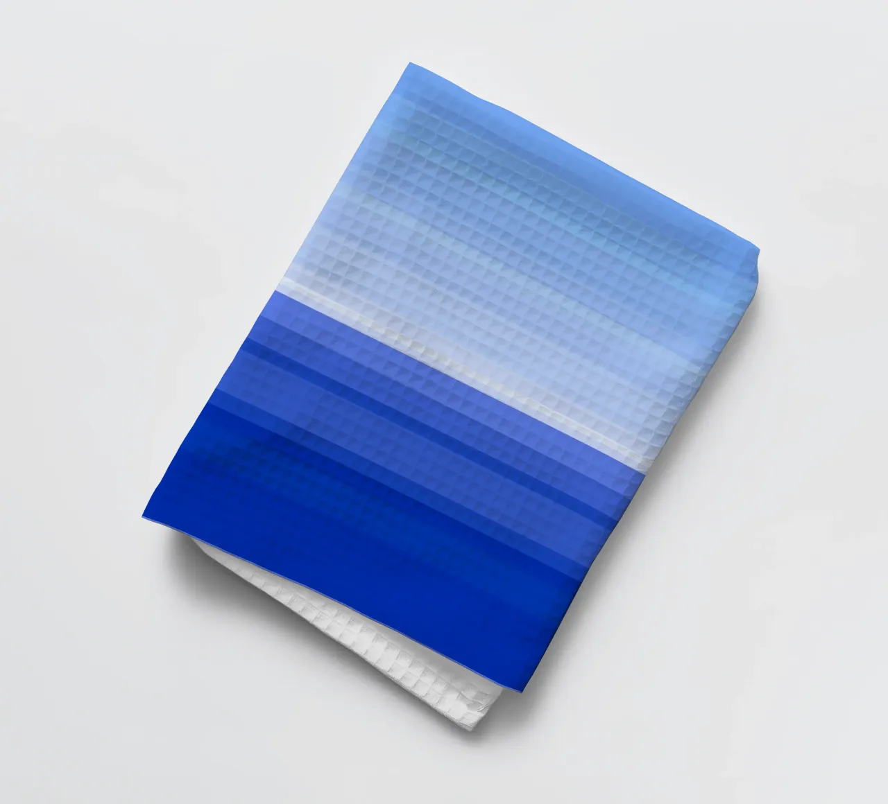 Vue de la mer, graphisme dans les tons bleus torchon de Lilou Art