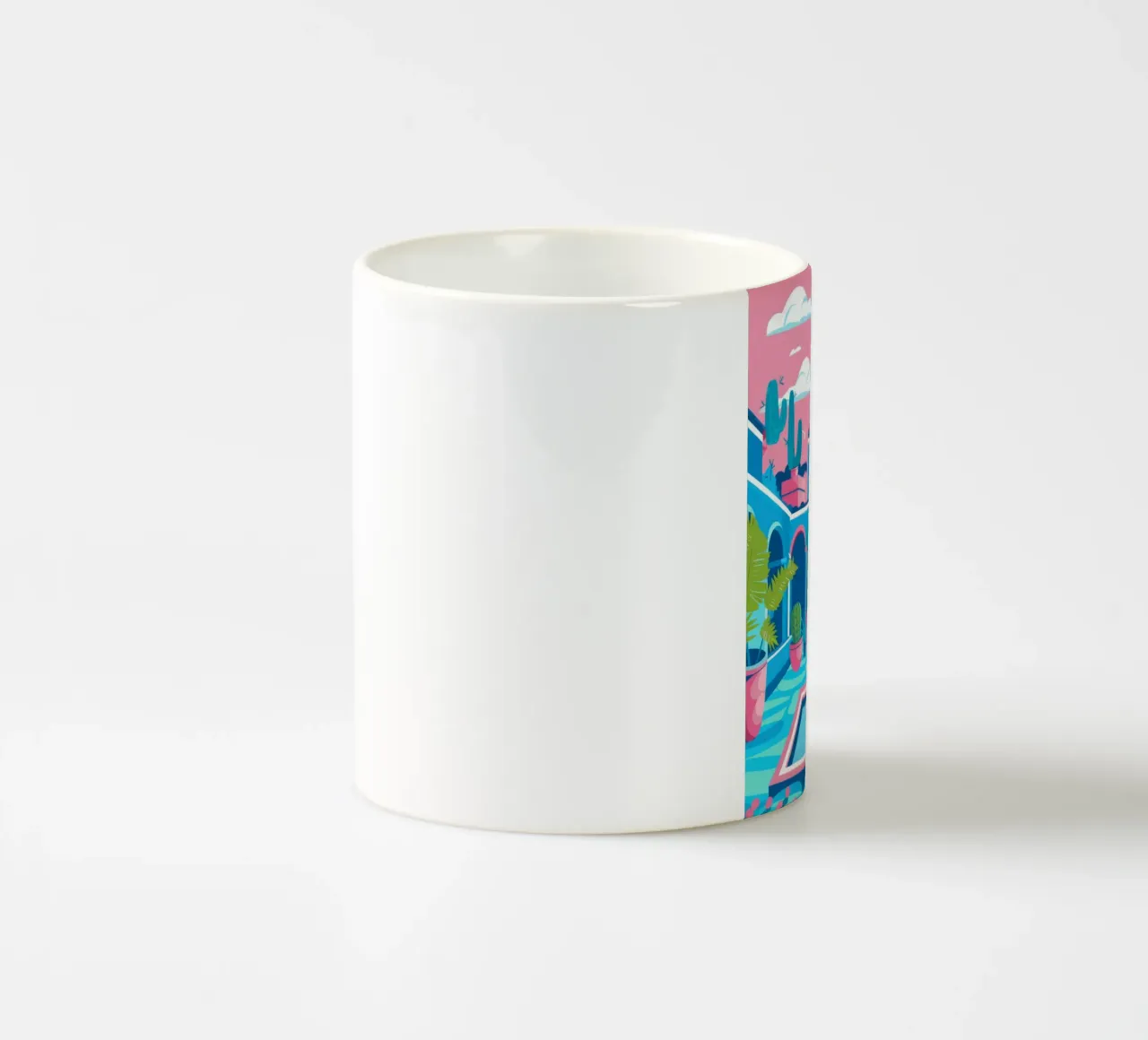 Azure Pool Courtyard ceramic mug by Muse Artworks